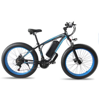 China Aluminum Alloy 26 Inch Electric Bike 1000w Motor Fat Tire Off Road Dirt Bike 48v 18ah 50km/h 7 Speed ​​Electric Snow for sale