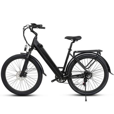 China Aluminum Alloy OEM Odm City Ebike 36v 10a 350w 26*3.0 Inch Fat Tire Electric Bike For Ladies E-bicycle for sale