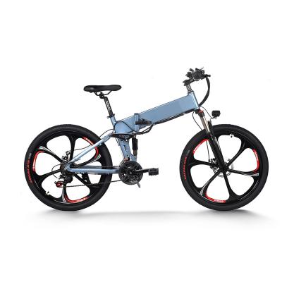 China Xinyida Aluminum Alloy Folding City Electric Bicycle 26 Inch 350w 48v 10.5ah 21 Speed ​​Electric Moped Bike for sale