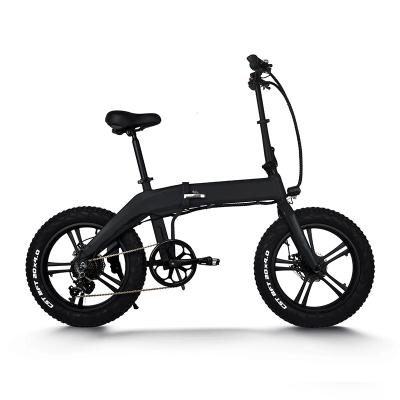 China Aluminum Alloy 20 Inch Fat Tire Snow Bike Double Drive Electric Mountain Bike Off Road 350w Electric Motor 10.5ah Battery for sale