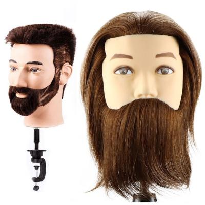 China With Wig Male Mannequin Head With Hair Practice Barber Cosmetology Training Doll 100% Head For Hair Styling for sale