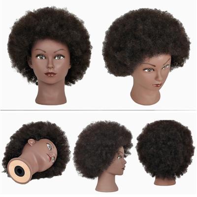 China With Head Wig Mannequin African American With 100% Hair Cosmetology Afro Hair Mannequin Head For Practice Styling Braiding for sale