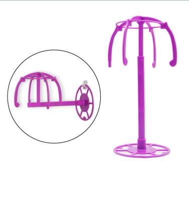 China New Multifunctional Plastic Wig Stand, Folding Portable Hanging Head Wig Holder For Durable Rack Wig Dryer for sale