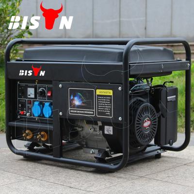 China Building Material Stores CHINA BISON Welding Machine Generator Welder 5Kw Gen Set Air Cooled for sale