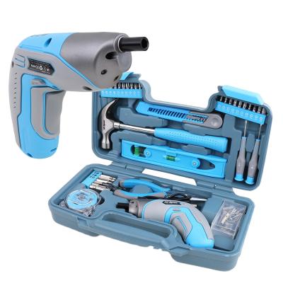 China Household Hispec Ues 35 Pieces 4v USB Cordless Tool Kit Screwdriver With Bit for sale