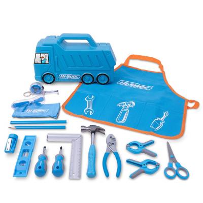 China For Kids Use Hispec 17pc Professional Kids DIY Tool Kit Kit With Truck Style Tool Real Box for sale