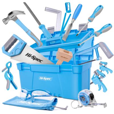 China Hi-Spec Professional &Safe Kids 25pc Beginner Carpentry Tool Kit. home repair tools with toolbox for sale