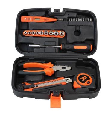 China Cheap Universal Household 25 PC Household Tool Kit Home Repair Tool Kit With Plug Set Herramientas for sale