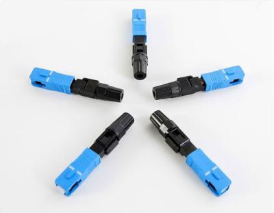 China Telecommunication SC Optical Fiber Fast / Fast Connector For Fiber Optic Drop Cable for sale