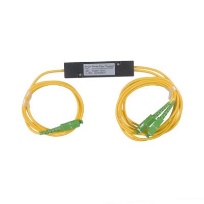 China Telecom Coupler Fiber FBT Coupler 1*2 Fiber Optic SM 3.0 1310 / 1550 With Connector SC for sale