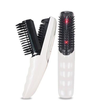 China Home Portable Rechargeable Custom Logo Electric Hot Hair Straighten Massage Comb for sale