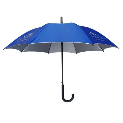 China Promotional Modern Wholesale Supplier Silver Polyester Umbrella for sale