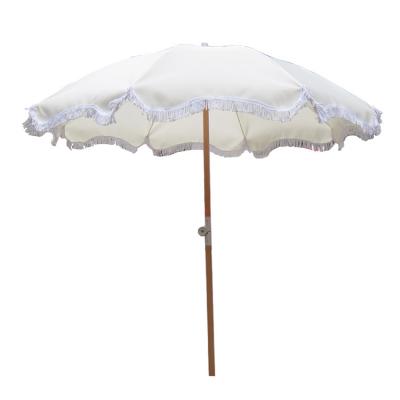 China Promotional Beach Umbrella Tassles Modern Umbrella for sale