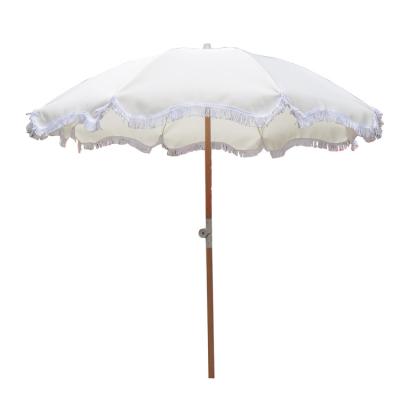 China Outdoor Bali Umbrella Modern Wooden Beach Parasol for sale