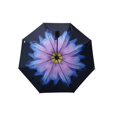 China Country umbrella decorated with flowers / floral for sale