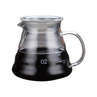 China Sustainable Hot Sale 800ml Glass Coffee Pot For Hand Drip French Drip Coffee for sale