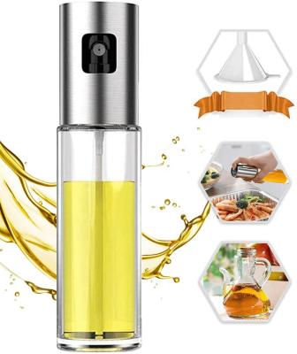 China New Viable Cooking Utensils Stainless Steel Olive Oil Spray Oli Sprayer Bottle For Cooking BBQ Pan Salads Baking for sale