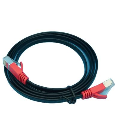 China High Speed ​​Flat Ethernet Cable Protected Internet Lan Computer Patch Cord Cable PVC/LSZH Sstp Rj45 Cat7 for sale