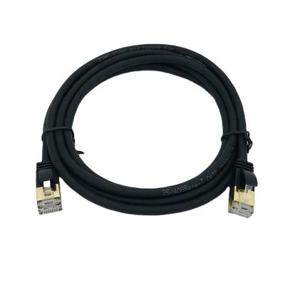 China PVC 40Gbps 30awg FFTP Cat8 High Speed ​​2000Mhz Stranded Patch Cord With 50u Goldplated RJ45 Connector for sale