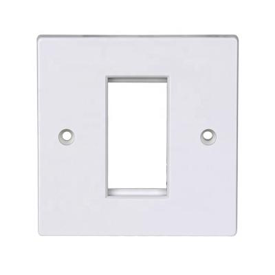 China Faceplate Rj11 Rj45 1 Jack Network Face Plate Trapezoidal Left Modular Network/Telecom Faceplate 86x86 for sale