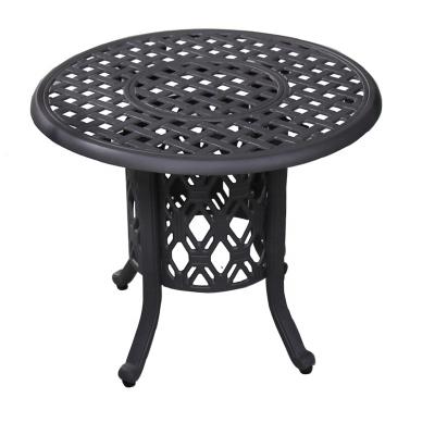 China Western Style Outdoor Patio Furniture Garden Cast Aluminum Functional Table 60cm Ice Bucket Ice Bucket Coffee Table for sale