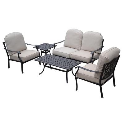 China Western Style Outdoor Cast Aluminum Furniture Garden Furniture Patio Sets Botella Sofa Set for sale