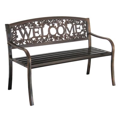 China The western style the outdoor cast aluminum furniture garden furniture patio home bench for sale