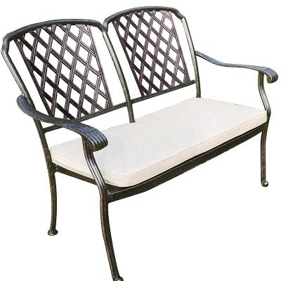 China Western Style Patio Cast Aluminum Furniture Outdoor Garden Furniture Martini Bench for sale