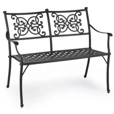 China The Western Style The Melissa Bench Outdoor Patio Furniture Garden Furniture Cast Aluminum for sale