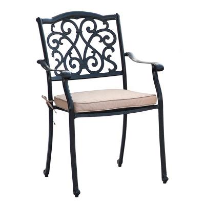 China Western Style Cast Aluminum Furniture Garden Furniture Outdoor Patio Botella Dining Chair for sale