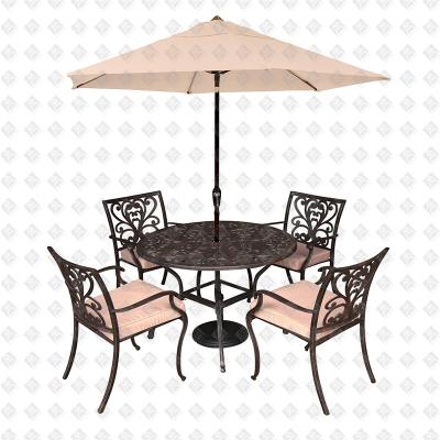 China Western Style Cast Aluminum Furniture Outdoor Garden Furniture Patio Sets Atlantic Dining Set for sale