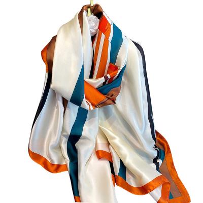 China Factory wholesale 2022 new high quality portable fashion silk scarf for scarves ladies silk for sale