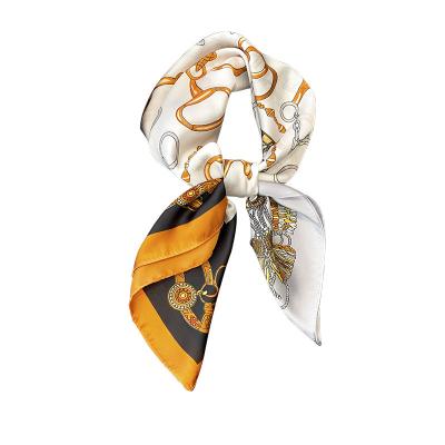 China Direct Selling Fashion Eco-Friendly Summer Comfortable Simulated Silk Colorful Scarf Beautiful For Women for sale