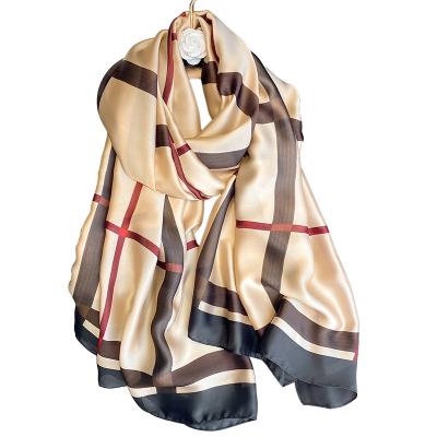 China Factory Wholesale 2022 New Chinese High Quality Simplicity Silk Elegant Women's Low Price Silk Scarf for sale