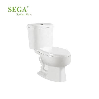 China M-9833T Double-Flow Toilet 2 Piece Nigeria Cheap Toilet Two Piece Wash Down Wash WC Toilet for sale