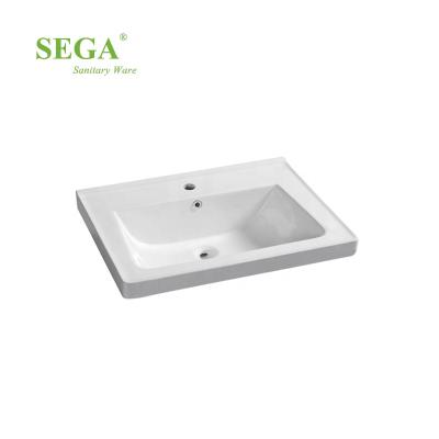 China A-5059A Bathroom Art Pedestal Sink Cabinet Basin Wash Easy Clean White Table Mounted Ceramic Sink for sale