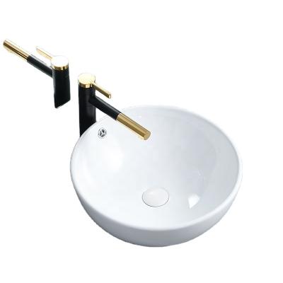 China Y-6080B Easy Clean Bathroom Wash Basin Design Counter Basin Shower Room Art Ceramic Basin for sale