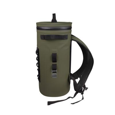 China Hot Sale 21L Army Green OEM TPU Polyester Picnic Backpack Waterproof Thermal Insulated Cooler For Food for sale