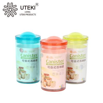 China Best Selling Sustainable Products Food Plastic Storage Jar 1000ml for sale