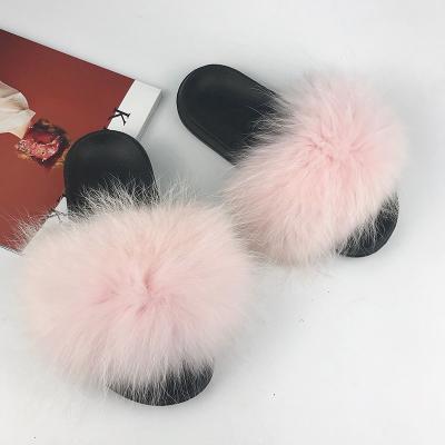 China Damping latest fur sandals slides slippers fur slippers for women with high popularity for sale