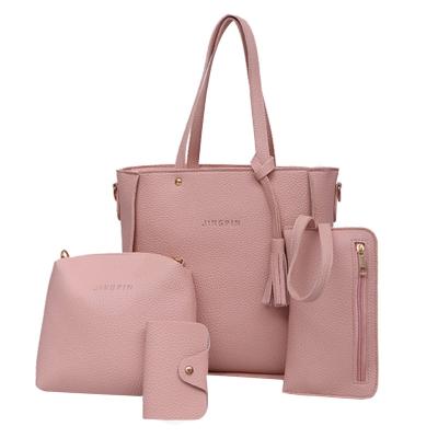 China 4pcs Fashion Woman Bag Set Ladies Four-Piece Female Shoulder Bag Fashion Purse And Handbag Tote Clutch Bag Bolsa Malas De Senhora for sale