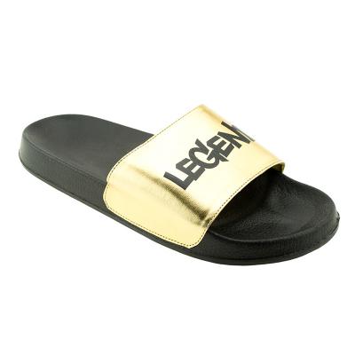 China Fashion\Comfortable\Durable Custom Logo Printing Mens PVC Slide Slippers for sale