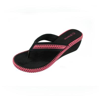 China Sexy EVA Flip Flops Ladies High Heel Wedge Slippers for sale