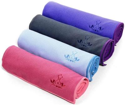 China wholesale compressed hot non-slip microfiber yoga mat towel private label yoga mat towel yoga mat towel for sale