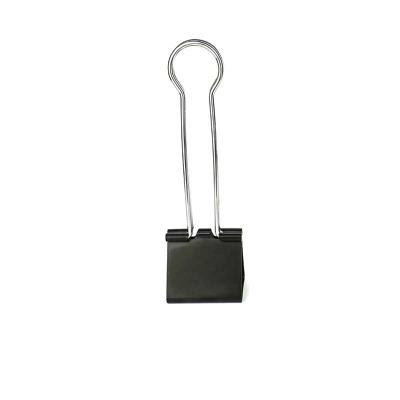 China New Simple Stationery Colors Plating White Silver Clamp Hanging Metal File Binder Clip for sale