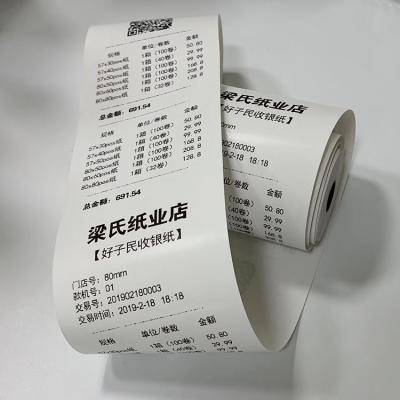 China Clear color / lowest price / glossy thermal 70gsm kertas up to 80x80 mm rolls ticket dispenser thermal paper for sale