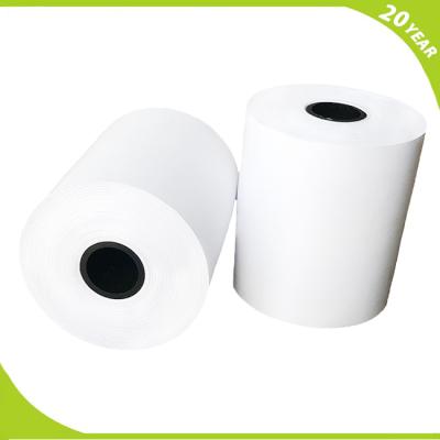 China Clear Color 70gsm Till 80x80 Mm Rolls Ticket Dispenser BPA FREE Thermal Paper for sale