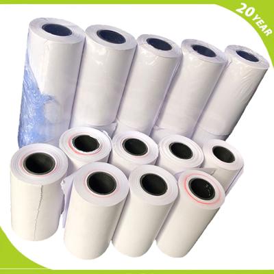 China Clear Color Plastic Core POS Thermal Receipt Rolls BPA FREE Thermal Paper 57x30mm for sale