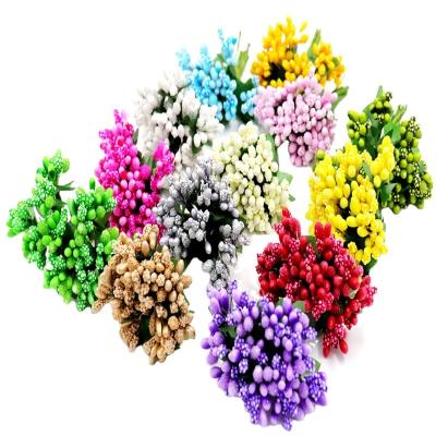 China Decorate Flower For Decoration Mulberry Party Artificial Flower Stamen Wires Stem / Wedding Leaves Stamen Wedding Decoration for sale