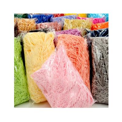 China 100g/pack soft decorative raffia shredded paper used by Chinese supplier for candy box filling for sale